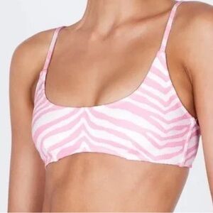 trinangl Maci Pink zebra punch bikini top